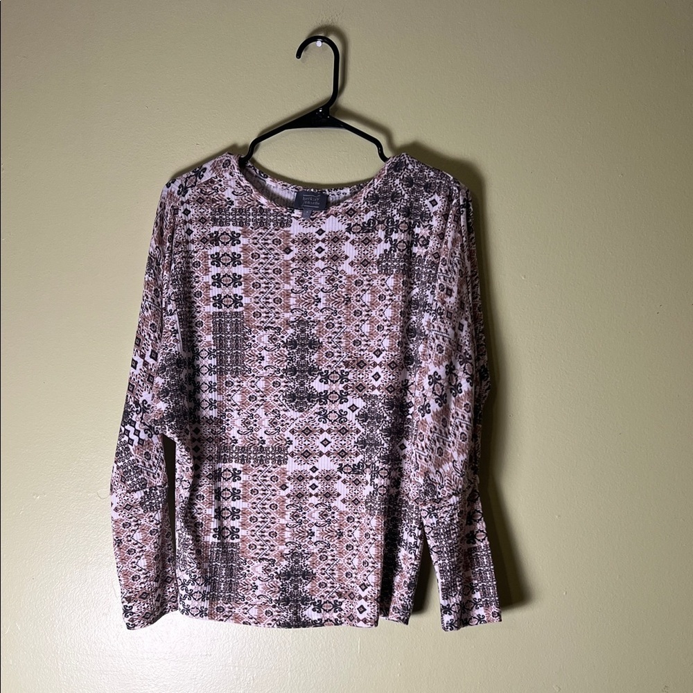 Berkley JensenPatterned Long Sleeve Women's Top